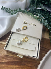 Load image into Gallery viewer, Sophia Pearl Hoops