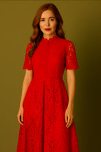 Load image into Gallery viewer, Brigitte Red Lace Dress