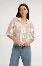Load image into Gallery viewer, Yaya Mesh Jacket with Embellishments Cream