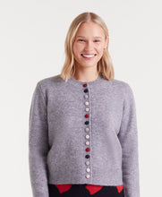 Load image into Gallery viewer, Clara Grey Cardi with colourful buttons