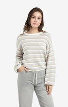 Load image into Gallery viewer, YaYa Rib Stripe Knit drawstring hem