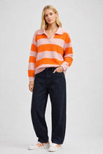 Load image into Gallery viewer, Quinn Orange/Pink Rugby Top