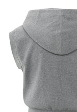 Load image into Gallery viewer, Yasmine Grey Melange Sleeveless Hoodie