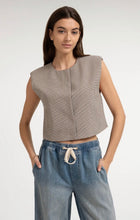Load image into Gallery viewer, Yaya Checked Gilet with Shoulder Pads