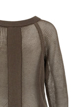 Load image into Gallery viewer, Yaya Mesh Knit Sweater Washed Brown