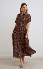 Load image into Gallery viewer, Annie Chocolate Polka Dot Midi