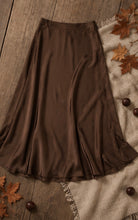 Load image into Gallery viewer, Mary Chocolate Silky Skirt