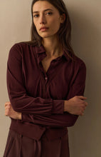 Load image into Gallery viewer, Yasmine Jersey layer Blouse Fudge Purple