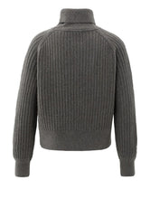 Load image into Gallery viewer, Yasmine Ribbed Turtleneck Dark Taupe Grey