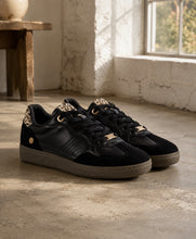 Load image into Gallery viewer, Black Leopard Trainers