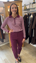 Load image into Gallery viewer, Willow Burgundy Barrel Trouser