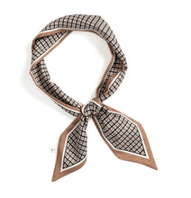 Load image into Gallery viewer, Yaya Small Satin Scarf Check Pattern