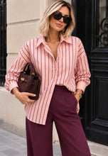 Load image into Gallery viewer, Lauren Stripe Shirt Pink