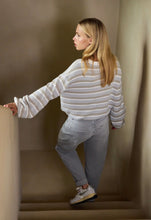 Load image into Gallery viewer, YaYa Rib Stripe Knit drawstring hem