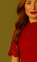 Load image into Gallery viewer, Brigitte Red Lace Dress