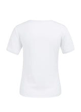 Load image into Gallery viewer, Yaya White Tee Mesh trim