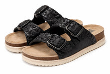 Load image into Gallery viewer, Black Double Strap Sandal