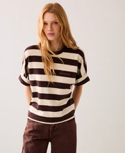 Load image into Gallery viewer, Summum Big Stripes Tee Coffee