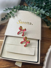 Load image into Gallery viewer, Sophia Colourful Bow Earrings