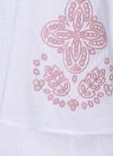 Load image into Gallery viewer, More & More White/Pink Embroidered Blouse