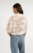 Load image into Gallery viewer, Yaya Mesh Jacket with Embellishments Cream