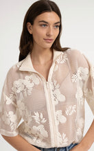 Load image into Gallery viewer, Yaya Mesh Jacket with Embellishments Cream