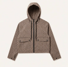 Load image into Gallery viewer, Kate Navy & Pink Check Hooded Jacket