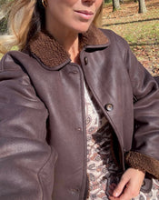 Load image into Gallery viewer, Nina Chocolate Shearling Jacket