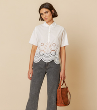 Load image into Gallery viewer, Nancy White Poplin Shirt