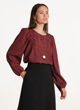 Load image into Gallery viewer, Faye Burgundy Top