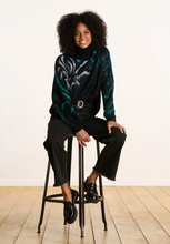 Load image into Gallery viewer, Faye Black/Petrol Knit