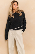 Load image into Gallery viewer, Yasmine Knit Sweater with Contrast lines