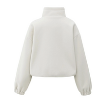Load image into Gallery viewer, Yasmine Zip Turtleneck Cloud Grey