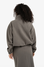 Load image into Gallery viewer, Yasmine Zip Turtleneck Dark Taupe Grey Melange