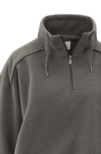 Load image into Gallery viewer, Yasmine Zip Turtleneck Dark Taupe Grey Melange