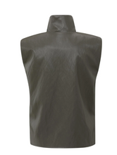 Load image into Gallery viewer, Yasmine Faux Leather Sleeveless Top