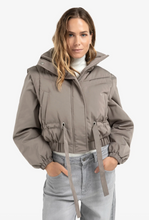 Load image into Gallery viewer, Yasmine Jacket with Zip Off Sleeves Taupe Grey