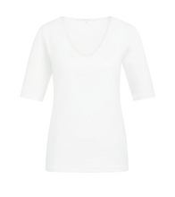 Load image into Gallery viewer, Yaya V Neck White Tee