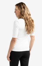 Load image into Gallery viewer, Yaya V Neck White Tee