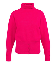 Load image into Gallery viewer, YaYa High Neck Knit with button detail