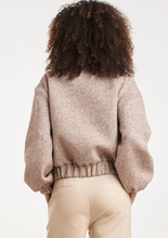 Load image into Gallery viewer, Sadie White & Taupe Stripe Bomber 26502