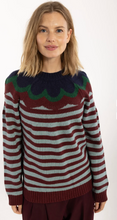 Load image into Gallery viewer, Danny Stripe Sweater Deep Blue/Purple