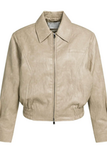 Load image into Gallery viewer, Yaya Faux Leather Bomber Otter Brown