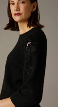 Load image into Gallery viewer, More & More Sweatshirt with Pearls 3/4 sleeve Black