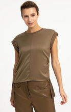 Load image into Gallery viewer, Yaya Sleeveless Top with Side Tie Teak Brown