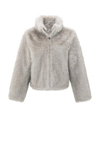 Load image into Gallery viewer, Faux fur jacket with stand-up collar - Type: product