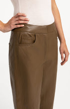 Load image into Gallery viewer, Faux leather carrot fit trousers