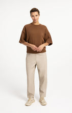 Load image into Gallery viewer, Faux leather carrot fit trousers