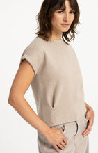 Load image into Gallery viewer, Jacquard knit top with cap sleeves