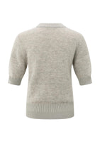 Load image into Gallery viewer, Knitted short sleeve sweater with double rib details